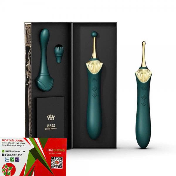 Máy Rung Sóng Âm Kích Thích Điểm G  ZALO Queen Bess 2  Đa Năng 4 Đầu Phụ 