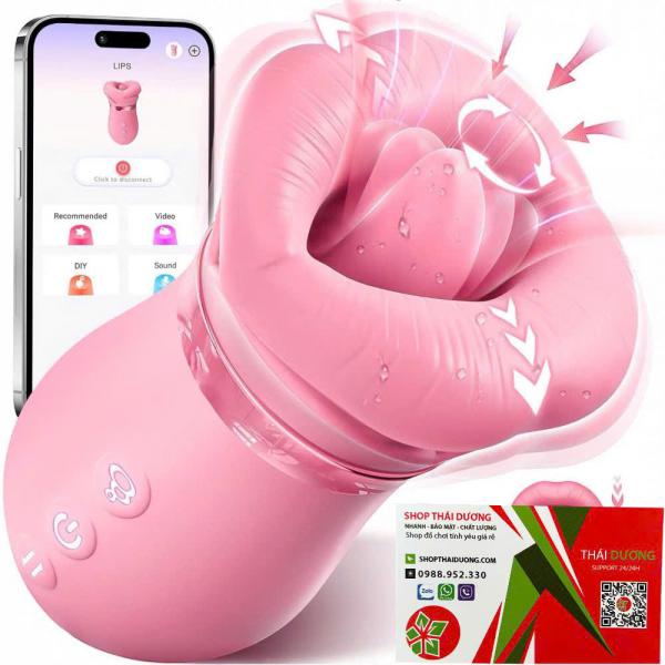 Lưỡi liếm âm vật Sovokn rung liếm hút đa chế độ  Điều khiển từ xa qua app 