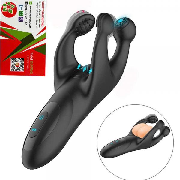 Máy mát xa kích thích dương vật và tinh hoàn Black Trident cho nam 