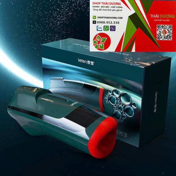 Âm đạo giả Leten Air Oral Version 3 thụt co bóp có sưởi ấm và âm thanh 