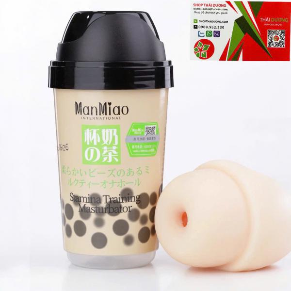 Cốc tự sướng nguỵ trang ly trà sữa  ManMiao Stamina Training có hạt trân châu 