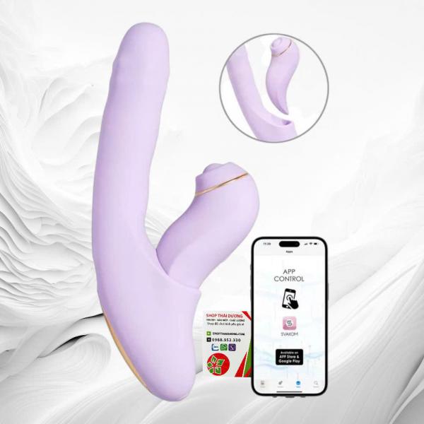 Svakom DuoGlow 5in1  Máy Massage Điểm G Kết Hợp Âm Vật, Điều Khiển App Cao Cấp 