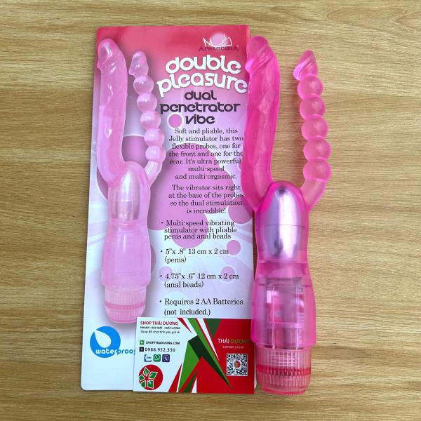 Máy Rung Kép Vibarating Double Dildo Kích Thích Hậu Môn Và Âm Đạo Cho Các Cặp Đôi 
