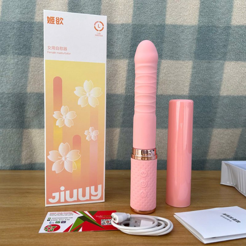Cu Giả Jiuuy 10 Chế Độ Rung Thụt Toả Nhiệt  Có Nắp Đóng Nguỵ  Trrang 